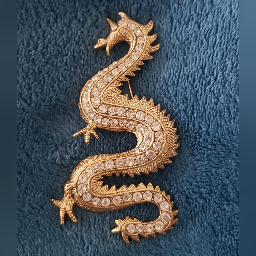 Vintage Japanese Dragon Brooch